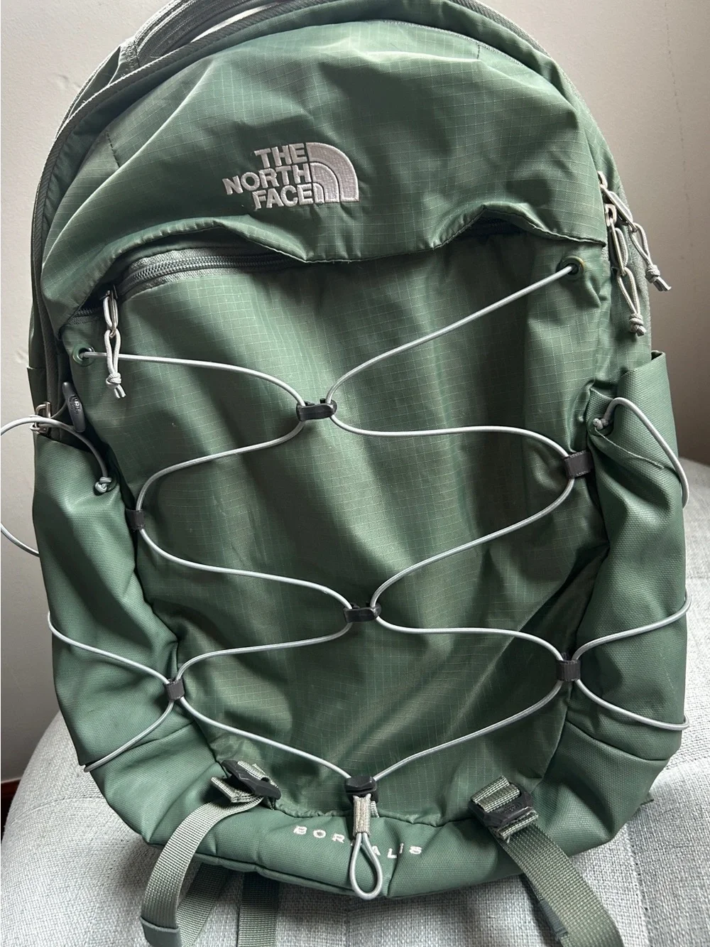 The North Face Borealis FlexVent Backpack Sage Green Hiking Laptop Bag